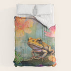 Colorful Frog Garden Indian Summer Flora And Wildlife Comforter Gallery Image 6