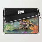 Colorful Frog Garden Indian Summer Flora And Wildlife Laptop Sleeve Gallery Image 2