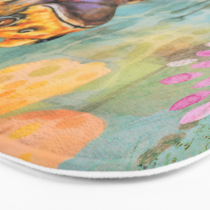 Colorful Frog Garden Indian Summer Flora And Wildlife Bath Mat Gallery Image 3