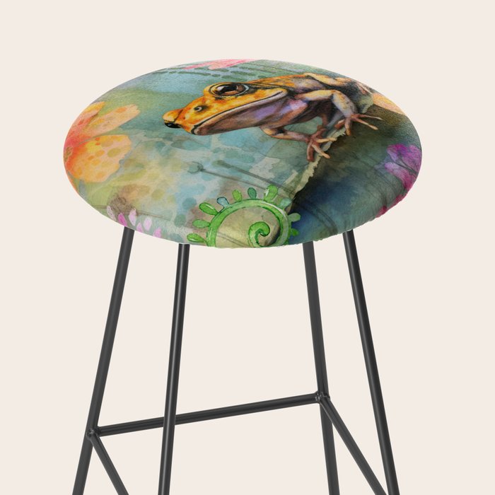 Colorful Frog Garden Indian Summer Flora And Wildlife Stool Gallery Image 2
