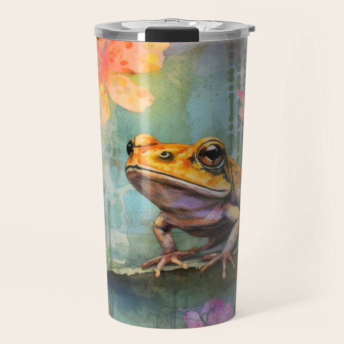 Colorful Frog Garden Indian Summer Flora And Wildlife Travel Mug Gallery Image 1