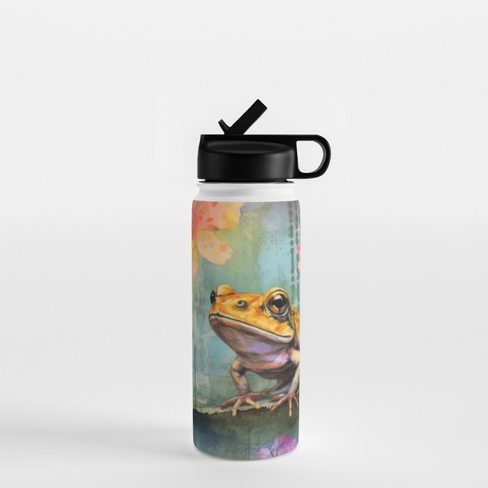 Colorful Frog Garden Indian Summer Flora And Wildlife Water Bottle Gallery Image 1