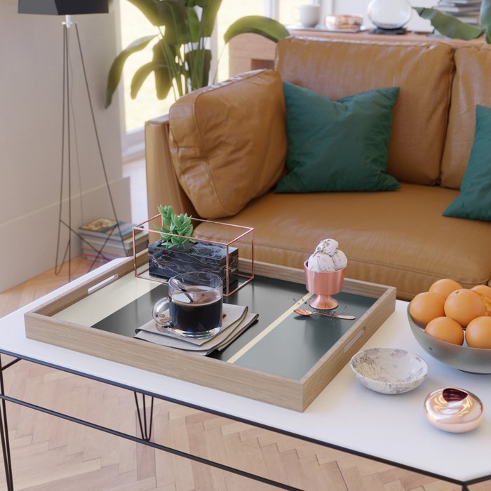 Contemporary Color Block XLV Serving Tray Gallery Image 2