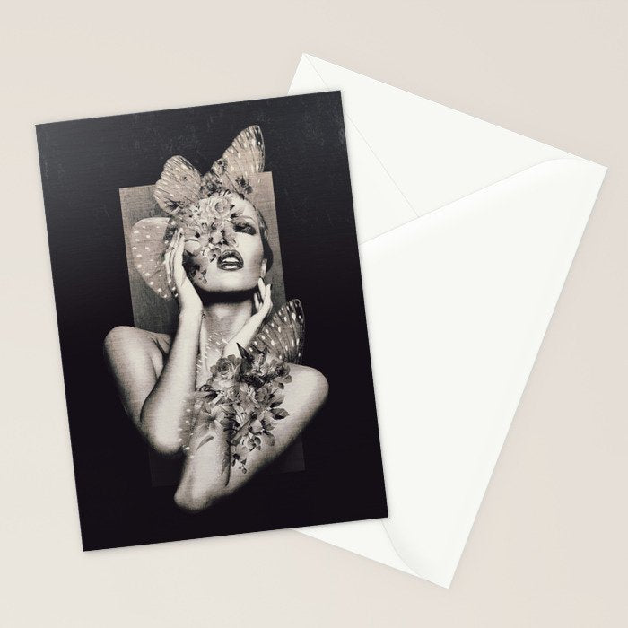 Lady Butterfly Stationery Card Gallery Image 2