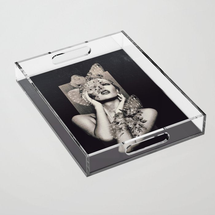 Lady Butterfly Acrylic Tray Gallery Image 1