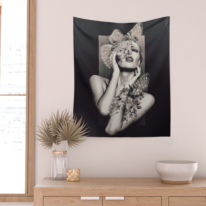 Lady Butterfly Wall Tapestry Gallery Image 2