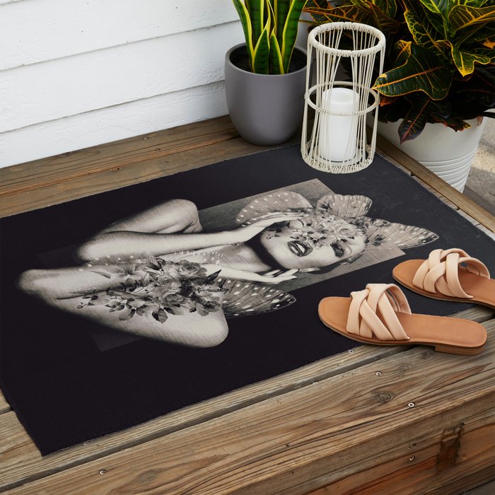 Lady Butterfly Outdoor Rug Gallery Image 2