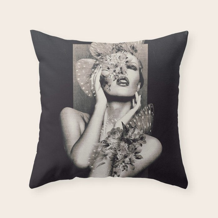 Lady Butterfly Throw Pillow Gallery Image 1