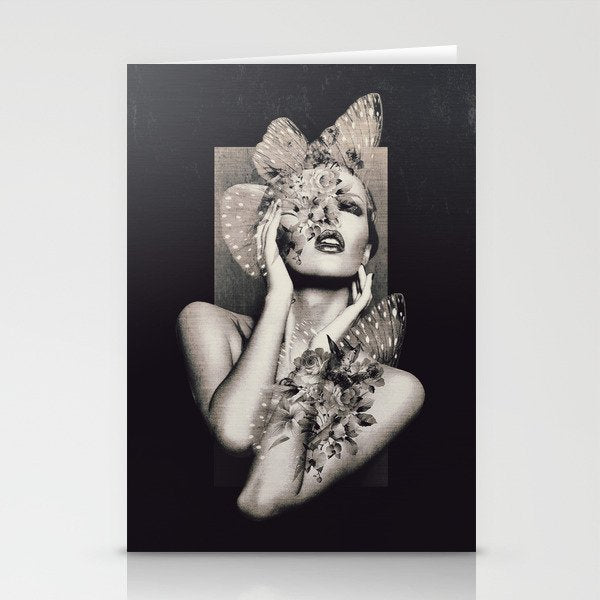 Lady Butterfly Stationery Card Gallery Image 2