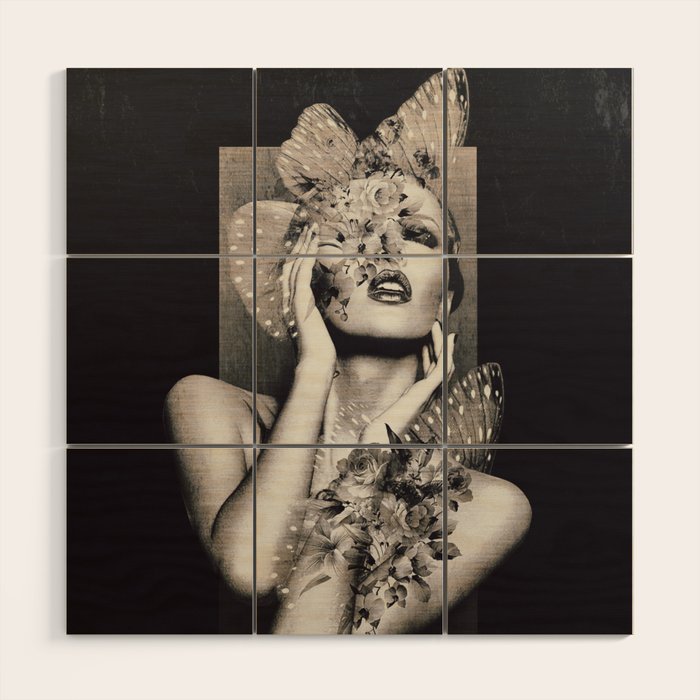 Lady Butterfly Wood Wall Art Gallery Image 1