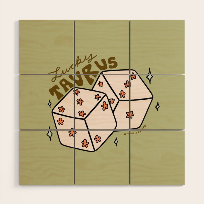 Taurus Dice Wood Wall Art Gallery Image 1