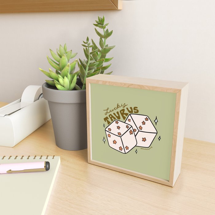 Taurus Dice Mini Art Print Gallery Image 2