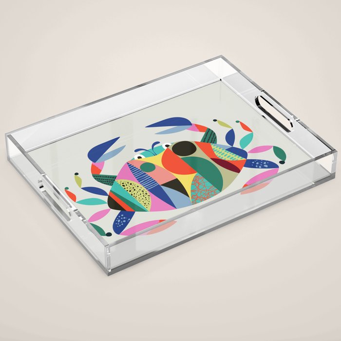 Mid Century Crab Acrylic Tray Gallery Image 1