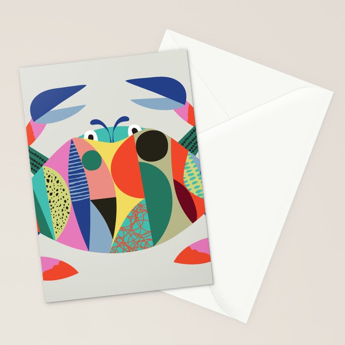 Mid Century Crab Stationery Card Gallery Image 2