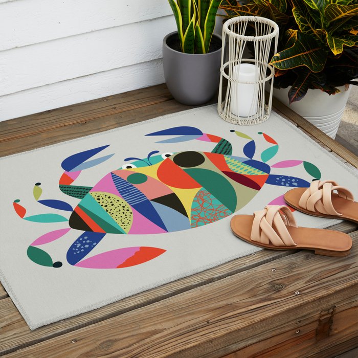 Mid Century Crab Outdoor Rug Gallery Image 2
