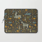 Zebras in Wild Fall Garden Laptop Sleeve Gallery Image 1