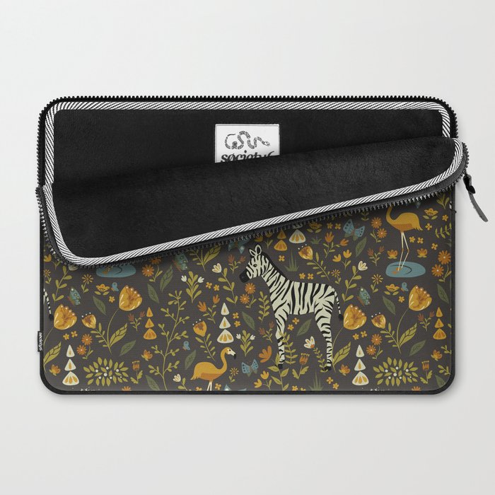 Zebras in Wild Fall Garden Laptop Sleeve Gallery Image 2