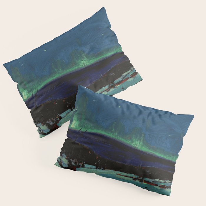 Tom Thomson Northern Lights Canadian Landscape Artist Pillow Sham Gallery Image 1