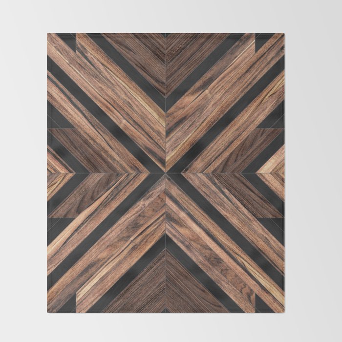 Urban Tribal Pattern No.3 - Wood Throw Blanket Gallery Image 2