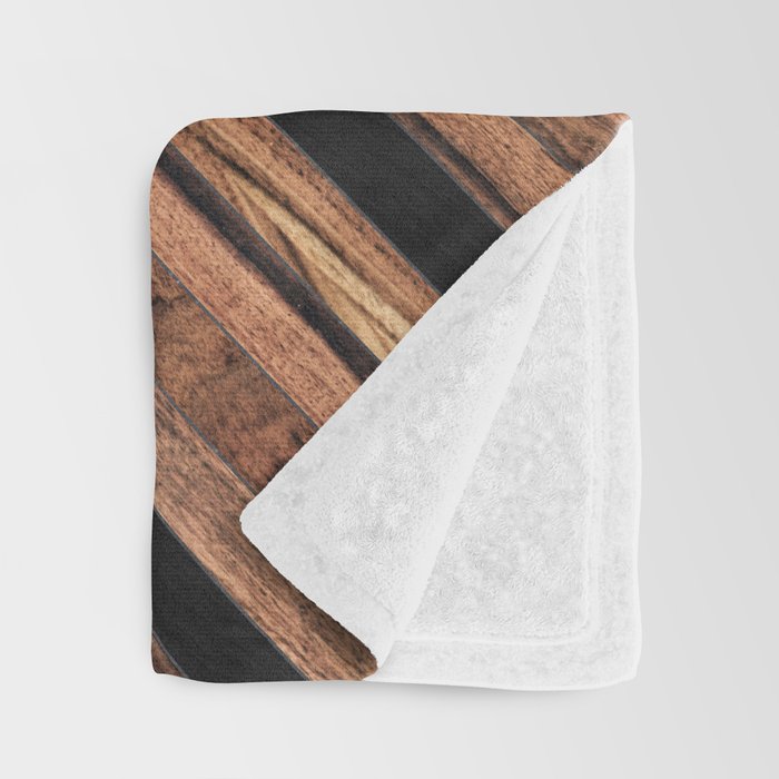 Urban Tribal Pattern No.3 - Wood Throw Blanket Gallery Image 3