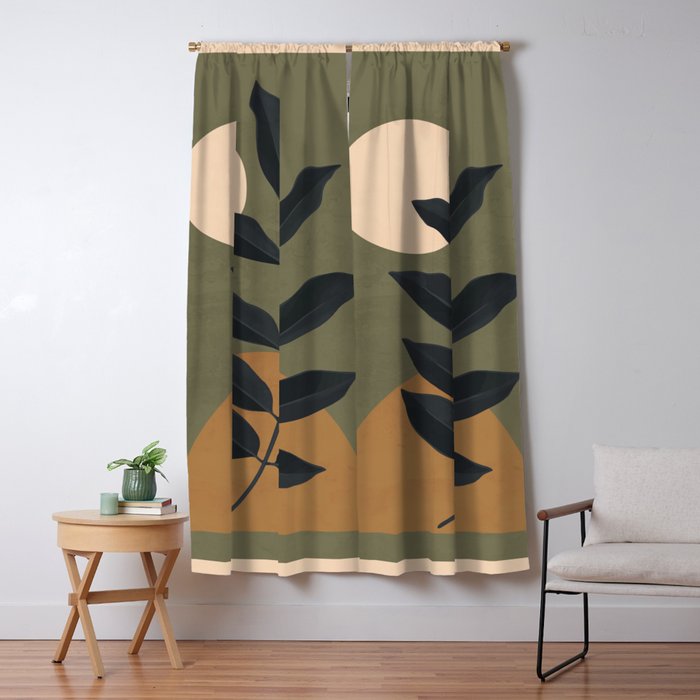 Abstract Art /Minimal Plant 40 Window Curtain Gallery Image 1