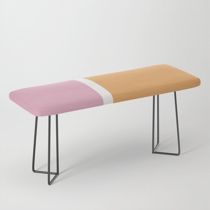 Color Block VII Orange Pink Bench Gallery Image 1