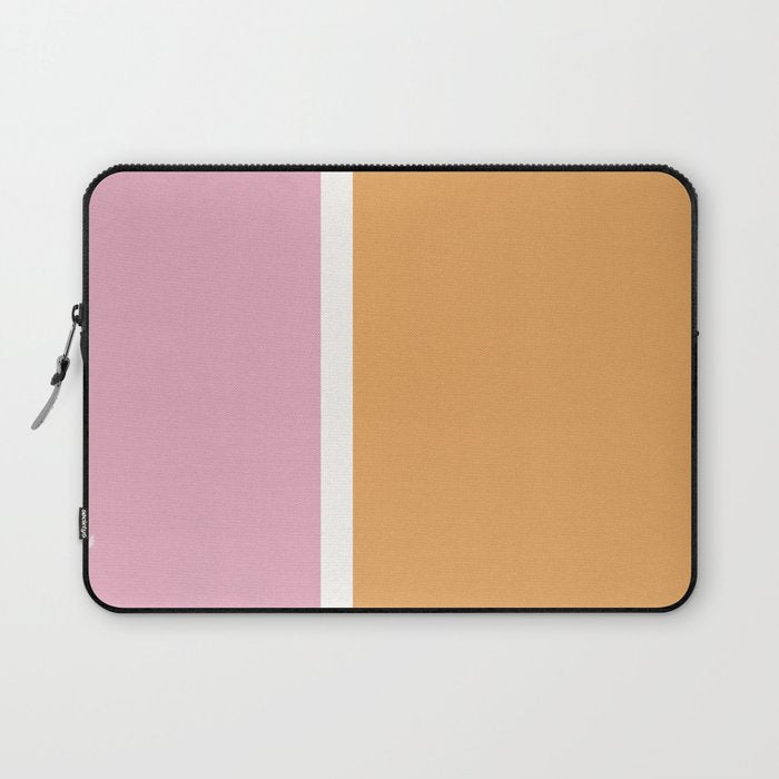 Color Block VII Orange Pink Laptop Sleeve Gallery Image 1
