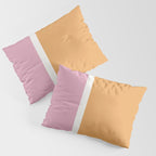 Color Block VII Orange Pink Pillow Sham Gallery Image 3