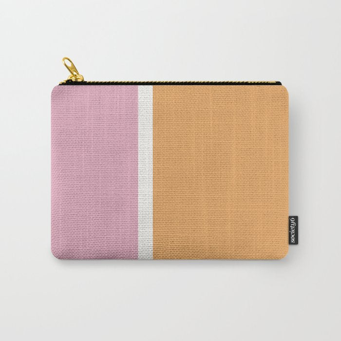 Color Block VII Orange Pink Carry All Pouch Gallery Image 1