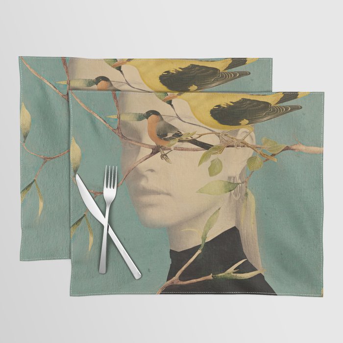 Woman and Birds Placemat Gallery Image 1