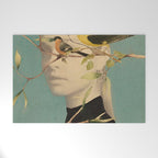 Woman and Birds Welcome Mat Gallery Image 1