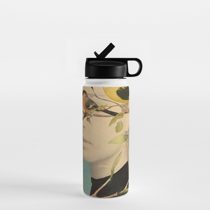 Woman and Birds Water Bottle Gallery Image 1