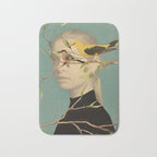 Woman and Birds Bath Mat Gallery Image 1