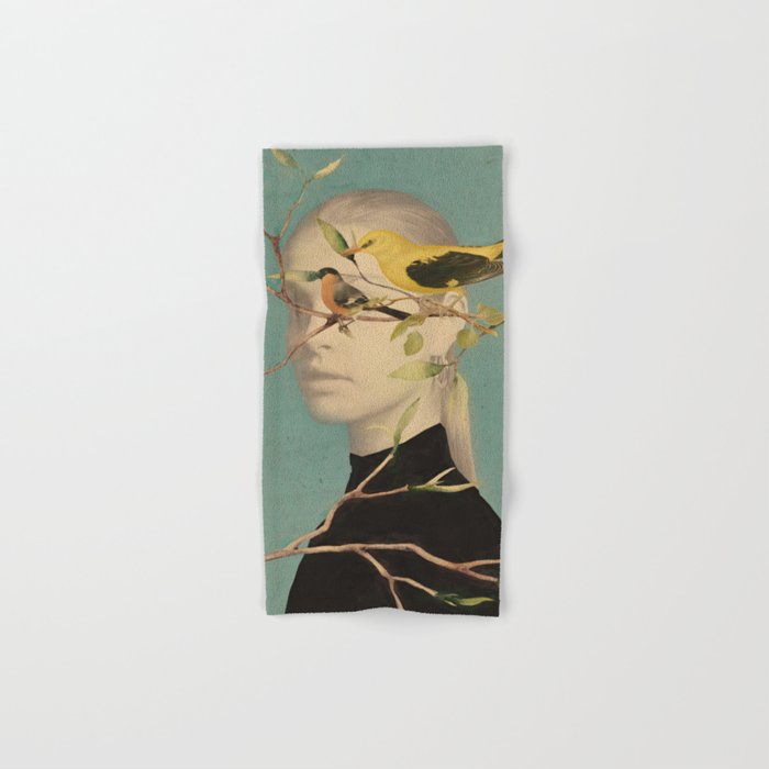 Woman and Birds Bath Towel Gallery Image 1