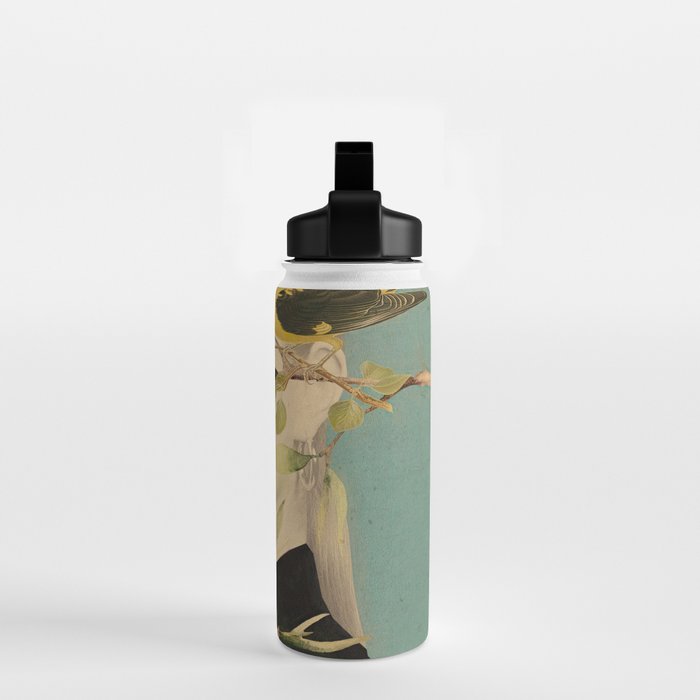 Woman and Birds Water Bottle Gallery Image 2