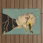 Woman and Birds Outdoor Rug Gallery Image 1