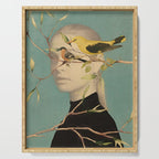 Woman and Birds Serving Tray Gallery Image 1