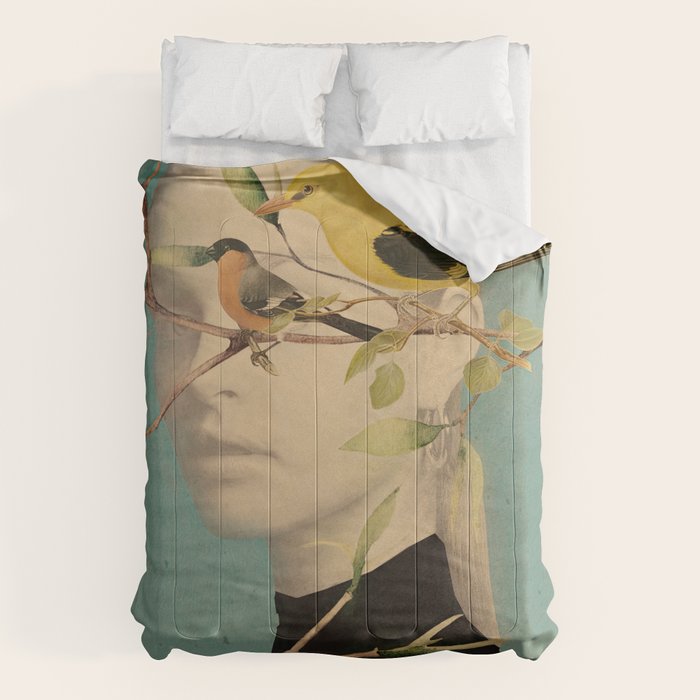 Woman and Birds Comforter Gallery Image 1