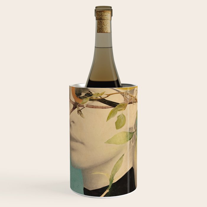 Woman and Birds Wine Chiller Gallery Image 1