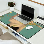 Woman and Birds Desk Mat Gallery Image 2