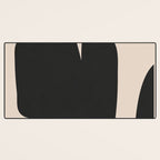 Modern Black And White Abstract Art 5 Desk Mat Gallery Image 3