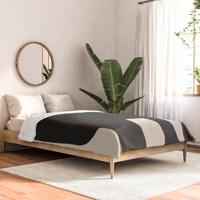 Modern Black And White Abstract Art 5 Comforter Gallery Image 2