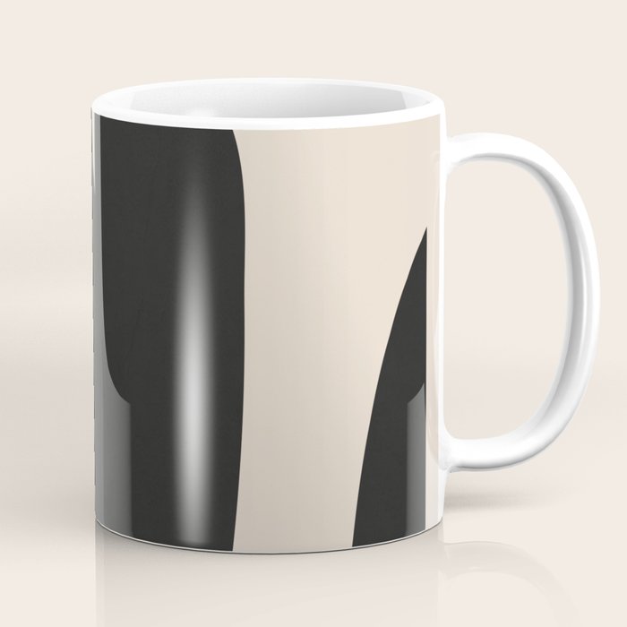Modern Black And White Abstract Art 5 Coffee Mug Gallery Image 1