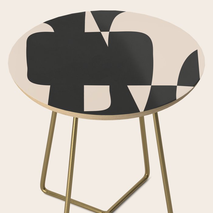 Modern Black And White Abstract Art 5 Side Table Gallery Image 2