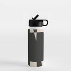 Modern Black And White Abstract Art 5 Water Bottle Gallery Image 1