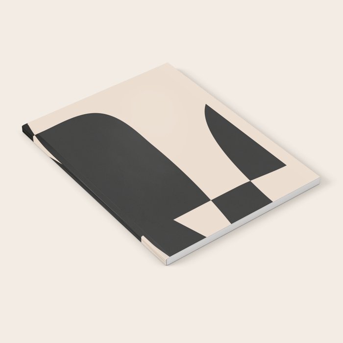 Modern Black And White Abstract Art 5 Notebook Gallery Image 1