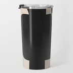 Modern Black And White Abstract Art 5 Travel Mug Gallery Image 3