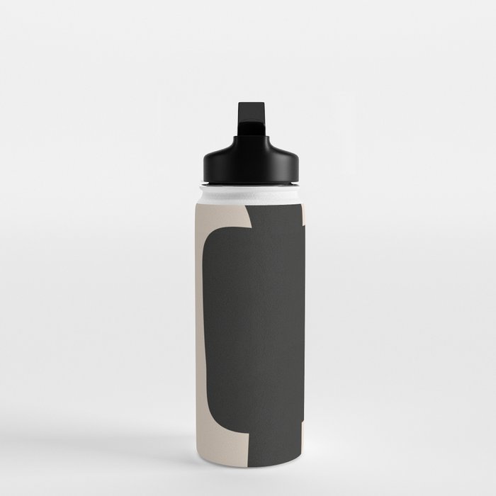 Modern Black And White Abstract Art 5 Water Bottle Gallery Image 3