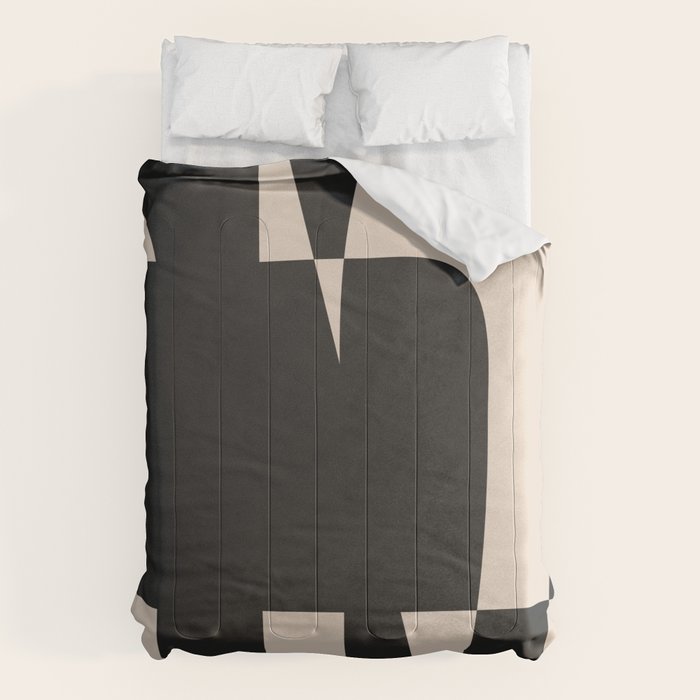 Modern Black And White Abstract Art 5 Comforter Gallery Image 6