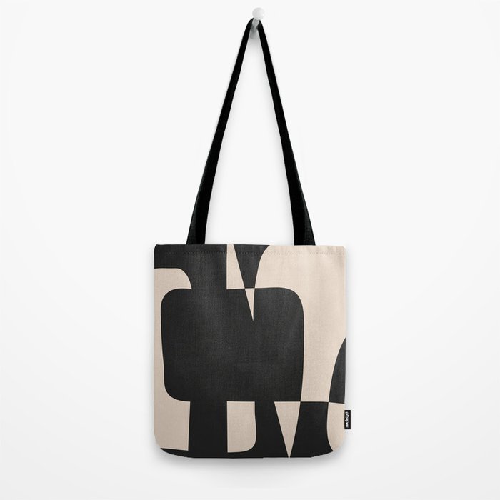 Modern Black And White Abstract Art 5 Tote Bag Gallery Image 2